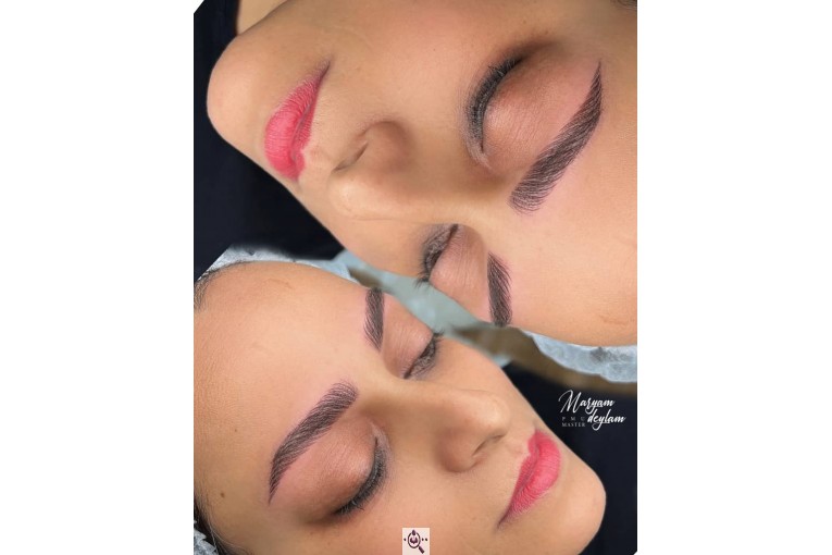 میکرویبلیدینگ تخصصی فیبروز و بولد بروز مریم دیلم در علی آباد گلستان