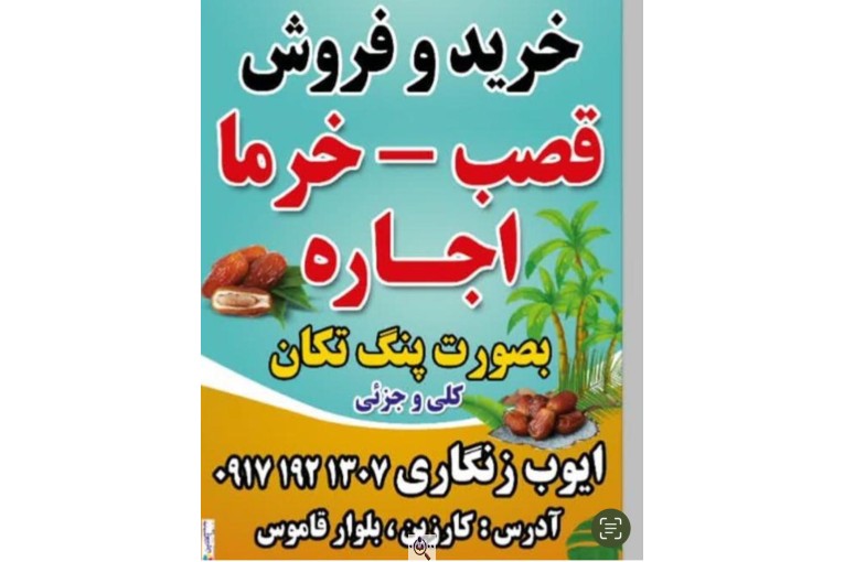خرید و فروش خرما زاهدی ایوب در استان فارس