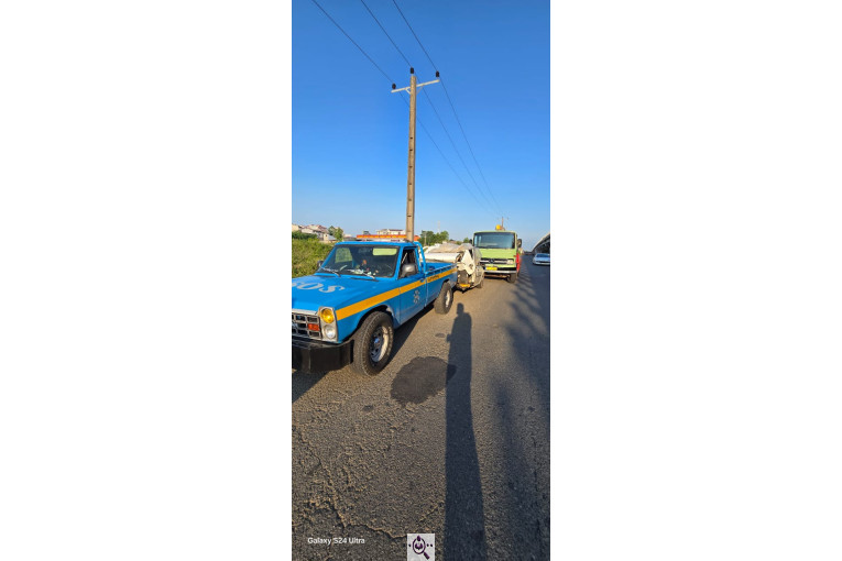 جرثقیل مصطفی علیزاده در رودسر