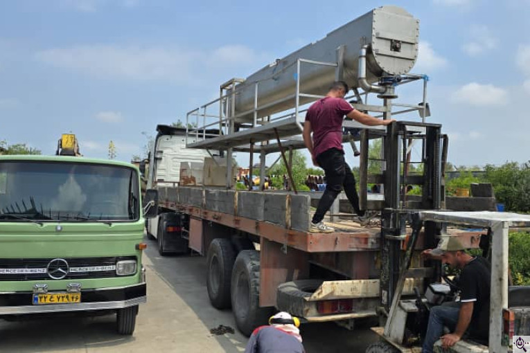 جرثقیل مصطفی علیزاده در رودسر