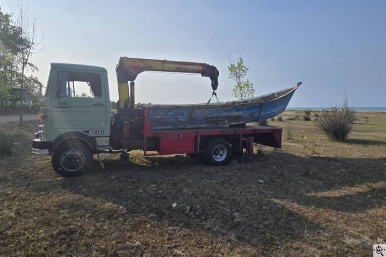 جرثقیل مصطفی علیزاده در رودسر