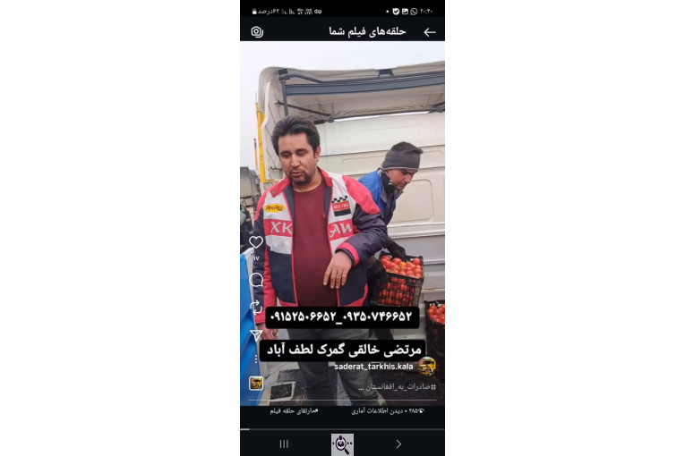 ترخیص کالا در لطف آباد خراسان مرتضی خالقی