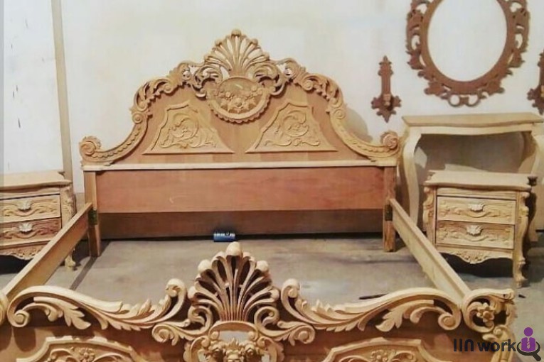 کارگاه نقاشی صنایع چوبی بامبو در ساری